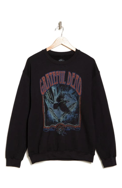 Shop Trust The Universe Grateful Dead High Pile Cotton Fleece Sweatshirt In Black