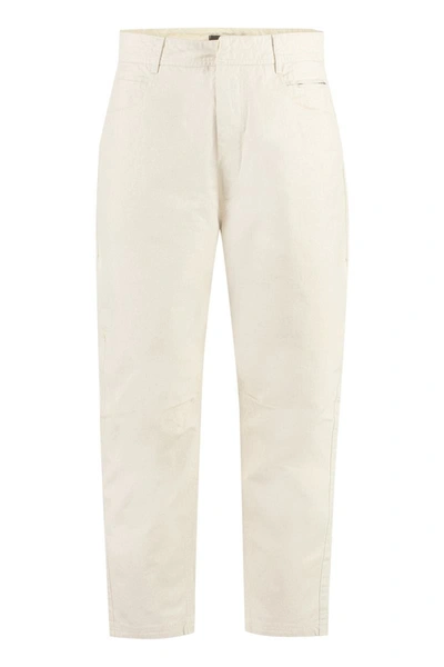 Shop Stone Island Shadow Project Cotton Blend Trousers In Sand