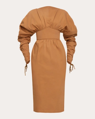 Shop Andrea Iyamah Women's Palla Dress In Neutrals