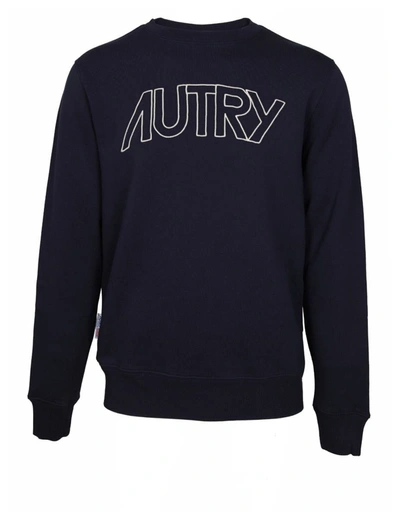Shop Autry Cotton Sweatshirt In Blue