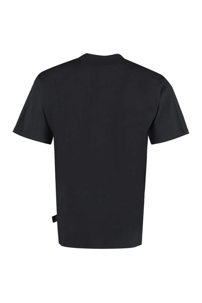 Shop Gcds Logo Cotton T-shirt In Black