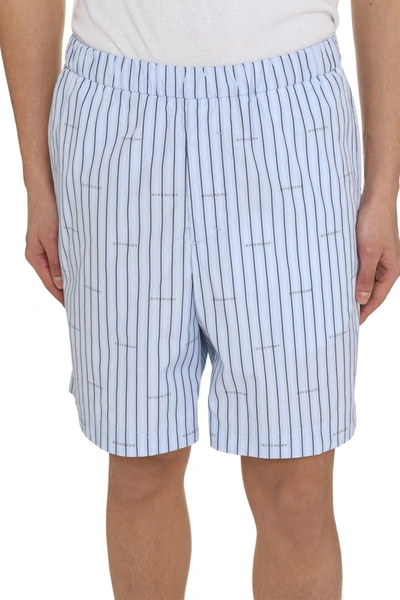 Shop Givenchy Cotton Shorts In Blue