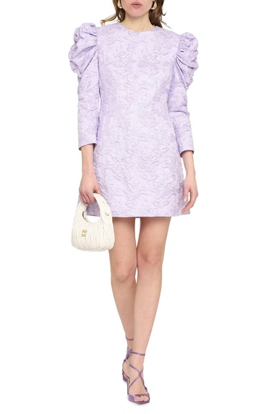 Shop Philosophy Di Lorenzo Serafini Floral Motif Mini Dress In Lilac