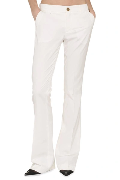 Shop Pt01 Pantaloni Torino Elsa Viscose Trousers In White
