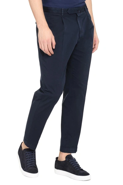 The (alphabet) Tailored Cuffed Trousers In Blue