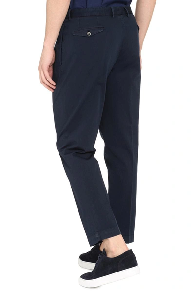 The (alphabet) Tailored Cuffed Trousers In Blue