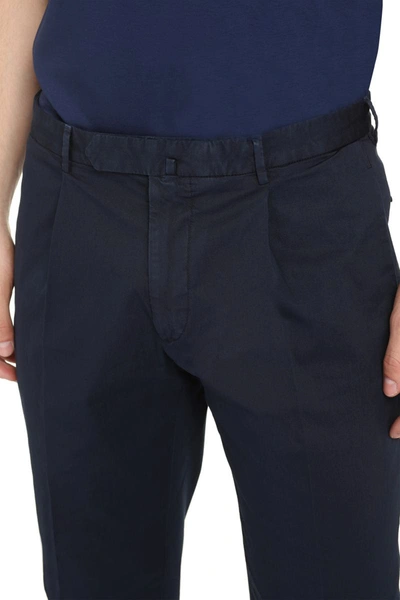 The (alphabet) Tailored Cuffed Trousers In Blue