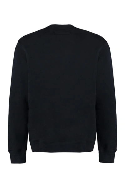Shop Zegna Cotton Crew-neck Sweatshirt In Black