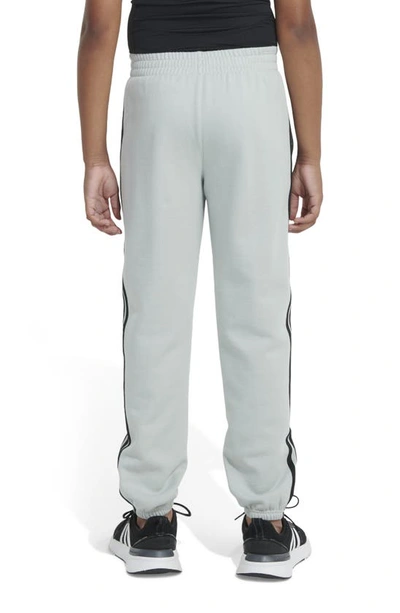 Shop Adidas Originals Kids' Essential 3-stripes Fleece Sweatpants In Light Grey