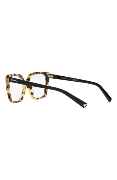 Shop Prada 55mm Square Optical Glasses In Tortoise