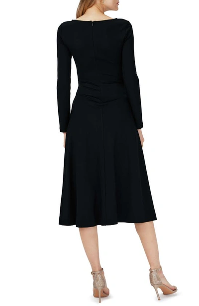 Shop Dvf Andreina Keyhole Cutout Long Sleeve Sweater Dress In Black