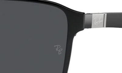 Ray Ban 59mm Square Gradient Sunglasses In Matte Black