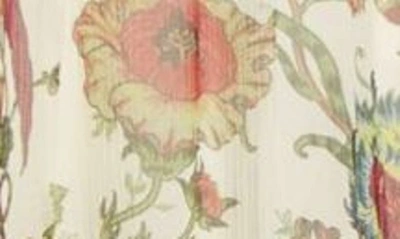 Shop Ulla Johnson Audette Floral Ruffle Long Sleeve Silk Maxi Dress In Freesia