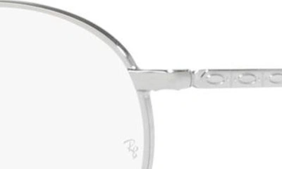 Ray Ban New Round 53mm Phantos Optical Glasses In Silver