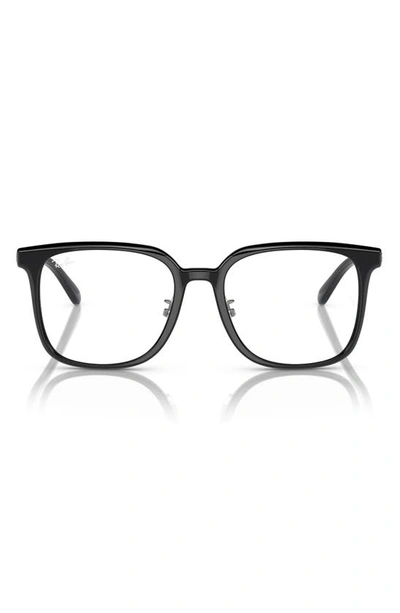 Shop Ray Ban 54mm Square Optical Glasses In Black