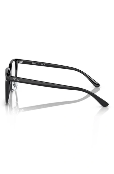 Shop Ray Ban 54mm Square Optical Glasses In Black
