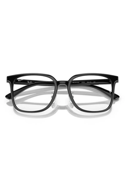 Ray Ban 54mm Square Optical Glasses In Black