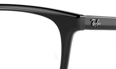 Shop Ray Ban 54mm Square Optical Glasses In Black