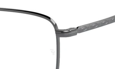 Ray Ban 54mm Rectangular Optical Glasses In Gunmetal