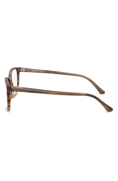 Ray Ban 54mm Rectangular Pillow Optical Glasses In Green