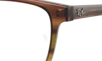 Ray Ban 54mm Rectangular Pillow Optical Glasses In Green