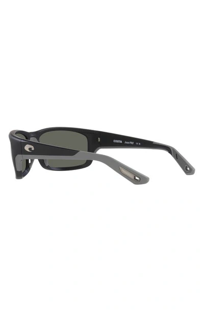 Costa Del Mar Jose Pro 62mm Polarized Oversize Rectangular Sunglasses In Matte Black