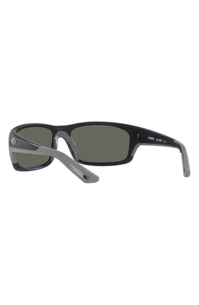 Shop Costa Del Mar Jose Pro 62mm Polarized Oversize Rectangular Sunglasses In Matte Black