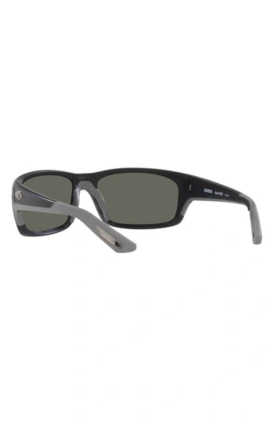 Costa Del Mar Jose Pro 62mm Polarized Oversize Rectangular Sunglasses In Matte Black