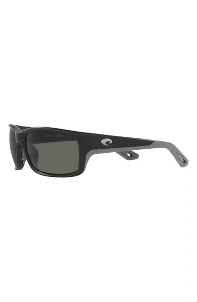 Costa Del Mar Jose Pro 62mm Polarized Oversize Rectangular Sunglasses In Matte Black