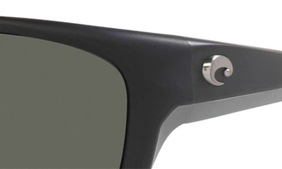 Shop Costa Del Mar Jose Pro 62mm Polarized Oversize Rectangular Sunglasses In Matte Black