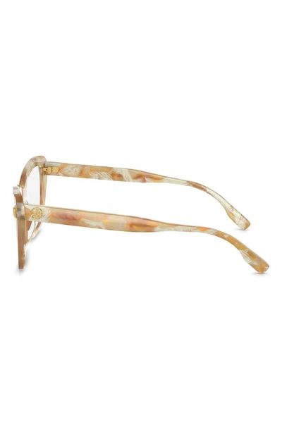 Shop Tory Burch 53mm Butterfly Optical Glasses In Honey