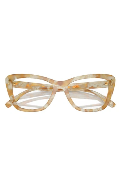 Shop Tory Burch 53mm Butterfly Optical Glasses In Honey