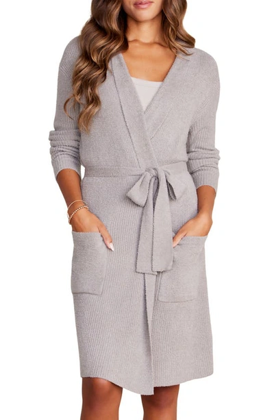Shop Barefoot Dreams Cozychic™ Lite® Ribbed Robe In Dove Gray