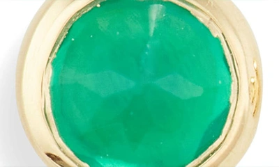 Monica Vinader Siren Mini Green Onyx Single Stud Earring In Gold