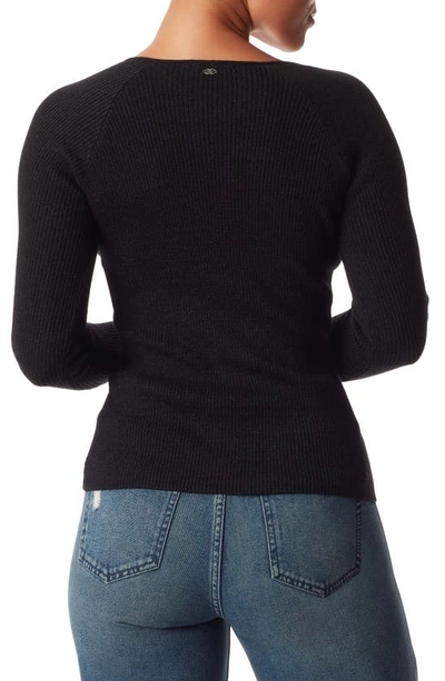 Shop Sam Edelman Skye Sparkle Rib Sweater In Black