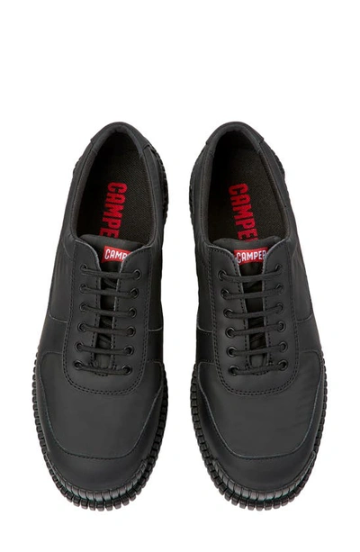 Camper Pix Textile Brogues In Black