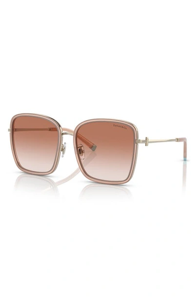 Shop Tiffany & Co 59mm Gradient Square Sunglasses In Pink Gradiant