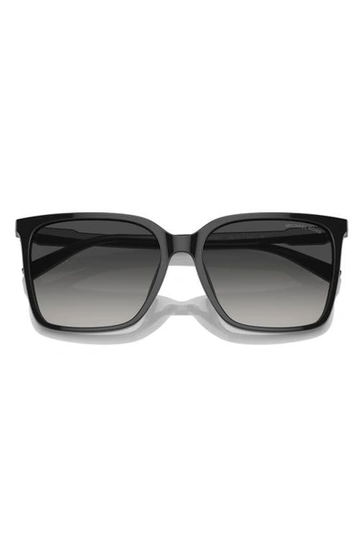 Michael Kors Canberra 56mm Square Sunglasses In Black