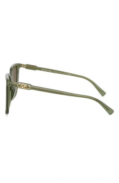 Michael Kors Canberra 56mm Square Sunglasses In Green Havana