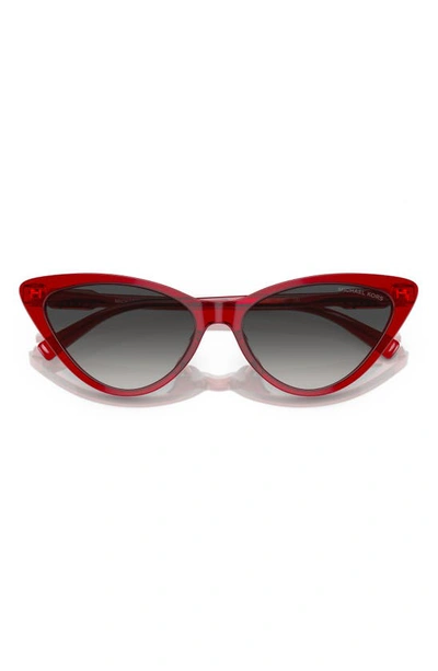 Michael Kors Harbour Island 56mm Cat Eye Sunglasses In Red