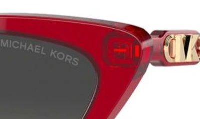 Michael Kors Harbour Island 56mm Cat Eye Sunglasses In Red