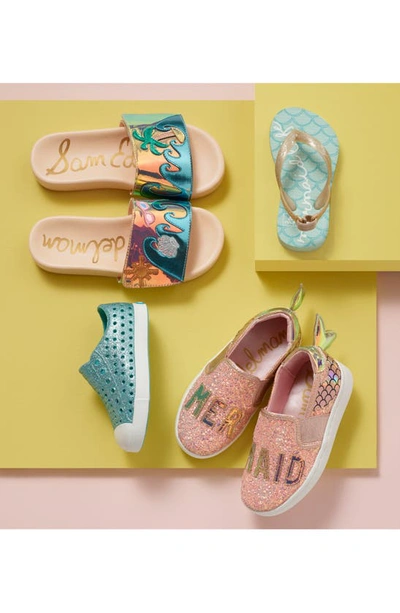 Native Shoes Jefferson Bling Glitter Slip-on Sneaker In Metallic Bling/ Shell White