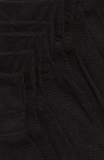 Shop Nordstrom Pillow Sole 5-pack Quarter Socks In Black