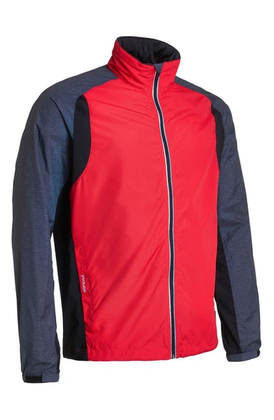 Shop Abacus Formby Windbreaker Golf Jacket In Black Combo