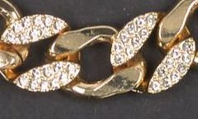 Shop American Exchange Embellished Curb Link Necklace, Bracelet And Stud Earrings Set In Gold