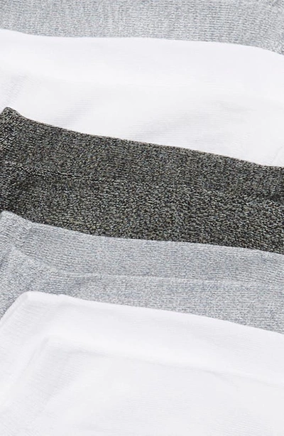Shop Nordstrom Pillow Sole 5-pack Ankle Socks In White -grey Heather