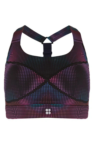 Shop Sweaty Betty Power Medium Impact Sports Bra In Black Gradient Dot Print