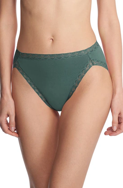 Shop Natori Bliss Cotton French Cut Briefs In Alpine