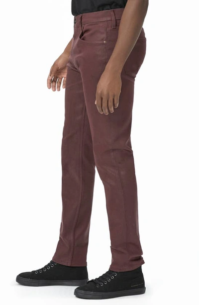 Shop Paige Lennox Transcend Coated Slim Fit Jeans In Sunset Wine Coated