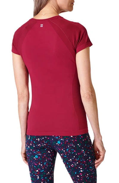 Shop Sweaty Betty Athlete Seamless Workout T-shirt In Vamp Red